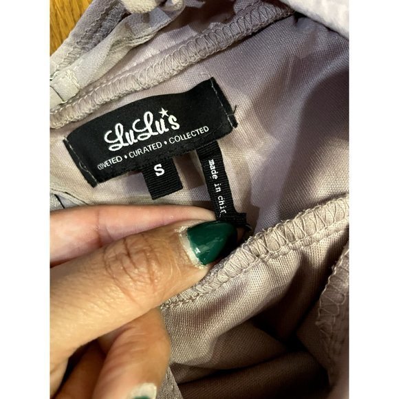 LULUS Light Grey Maxi Dress Size Small - Picture 6 of 8